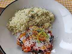 Couscous with Ratatouille - Tangy Tomato Sauce
