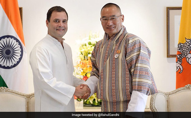 Rahul Gandhi Meets Bhutanese Prime Minister Tshering Tobgay