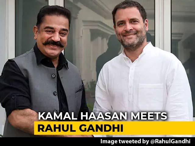 Kamal Haasan Meets Rahul Gandhi, Discusses Politics In Tamil Nadu