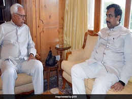 BJP's Ram Madhav Meets Jammu And Kashmir Governor NN Vohra BJP's Ram Madhav Meets Jammu And Kashmir Governor NN Vohra