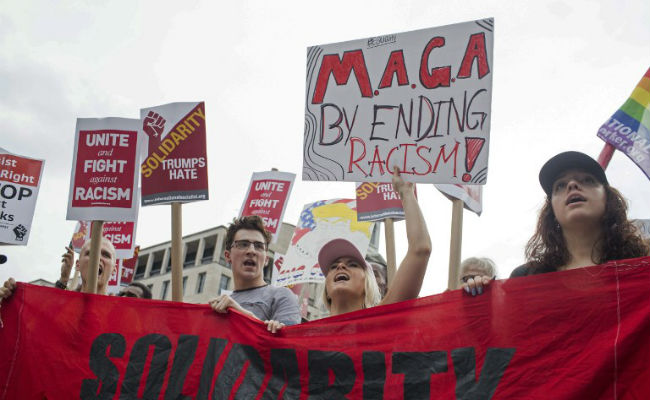 Counter-Protest Drowns Out White Supremacist Rally Outside White House