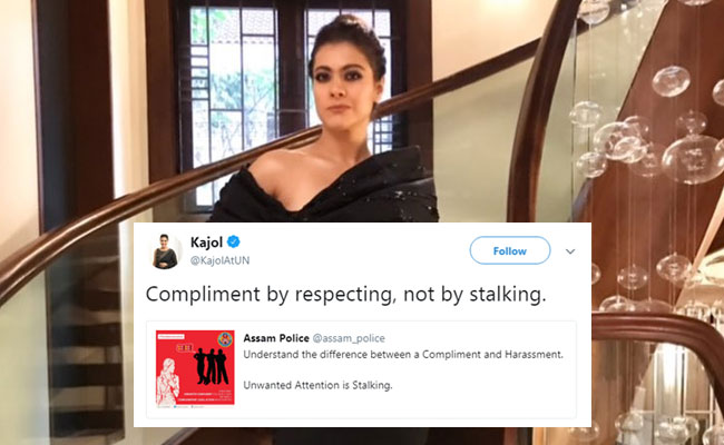 Kajol Gives A Thumbs Up To Assam Police's #ThinkBeforeYouStalk Tweet