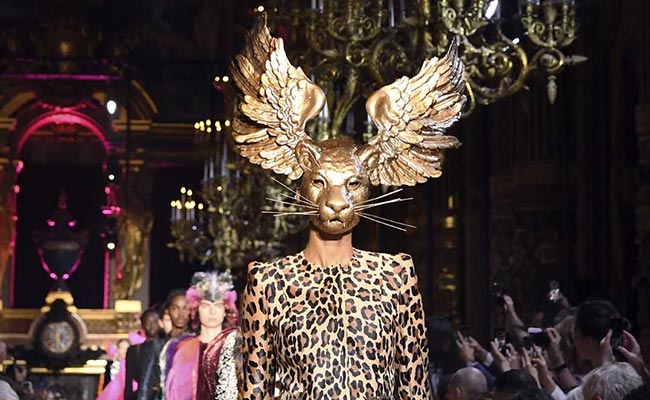 Winged Leopards, Neon Butterflies And More On The Schiaparelli Runway At Paris Couture Week