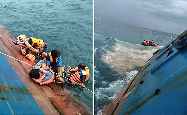 Captain Sails Sinking Indonesian Ferry Onto Reef; 31 Dead