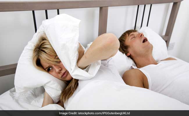 Snoring can often be result of sleep apnea