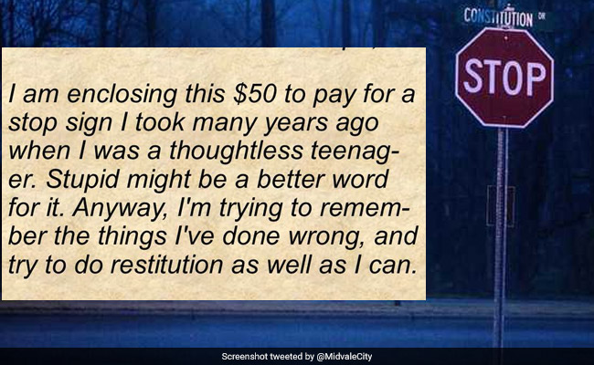 90-Year-Old Says Sorry For Stealing Stop Sign 75 Years Ago