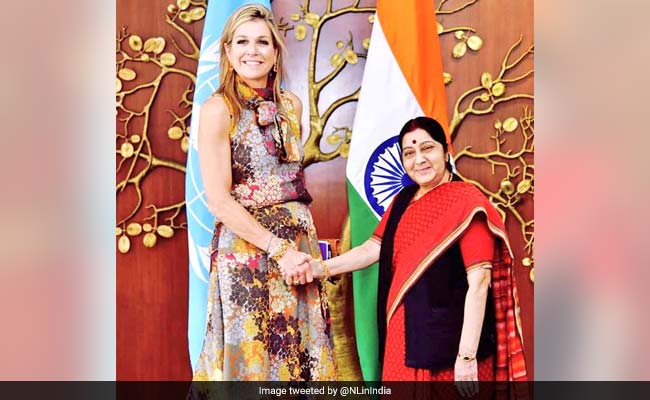 Sushma Swaraj Meets Queen Maxima Of Netherlands, Discuss Financial Inclusion