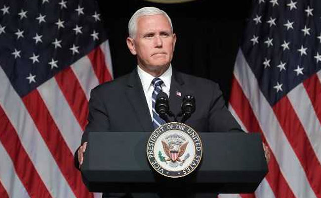 US Vice President Mike Pence Visits Overcrowded Migrant Camp In Texas