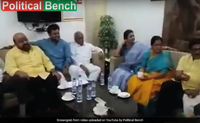 Chandrababu Naidu's Partymen Seen Mocking Colleague's Hunger Strike