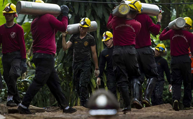 100 'Chimneys' Drilled Into Mountain In Bid To Reach Trapped Thai Boys