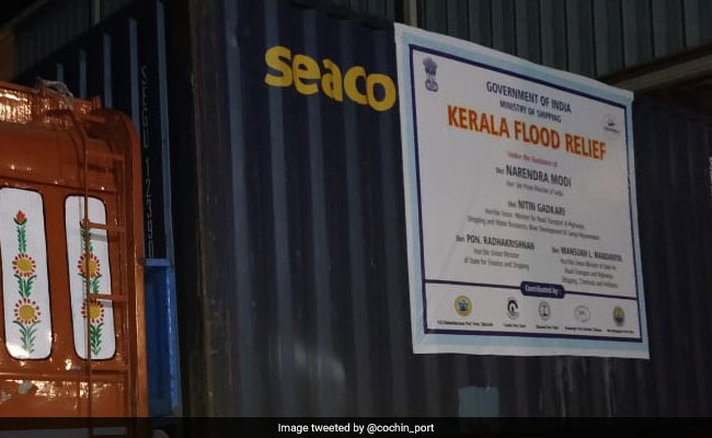 More Relief Materials For Flood Victims Arrive At Kerala's Cochin Port