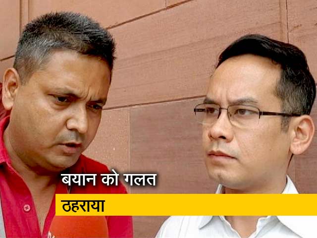 कांग्रेस नेता गौरव गोगोई ने एनआरसी के मुद्दे पर ममता के बयान को ग़लत ठहराया