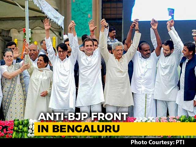 JDS' Kumaraswamy Takes Oath Amid Opposition Show Of Unity