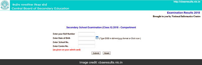 CBSE 10th Compartment Result 2018 Declared At Cbse.nic.in, Cbseresults.nic.in