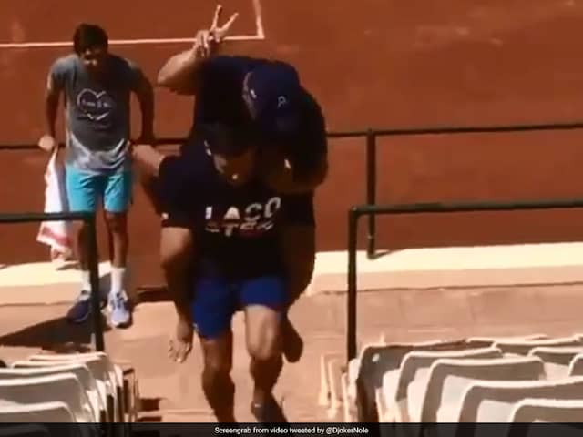 Watch: Novak Djokovic Piggybacks Coach In Hilarious Video Watch: Novak Djokovic Piggybacks Coach In Hilarious Video