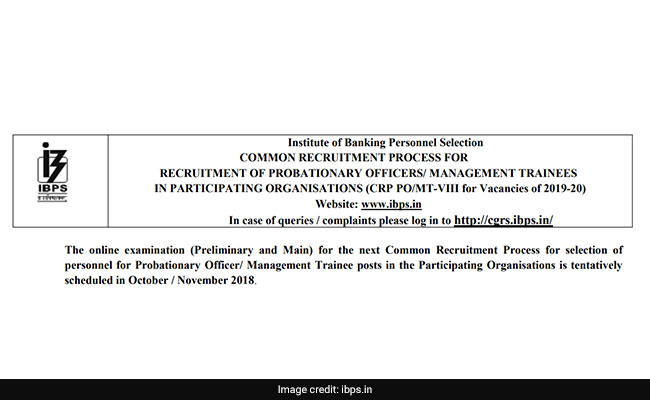 IBPS Releases PO 2018 Recruitment Notification; 4102 Vacancies