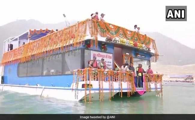 Part Of Floating Restaurant Submerges In Uttarakhand's Tehri Lake