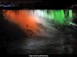 Empire State Building, Niagara Falls Lit-Up For India's Independence Day Empire State Building, Niagara Falls Lit-Up For India's Independence Day