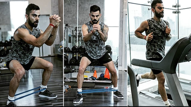 Virat Kohli took to Instagram to share a few glimpses of his morning workout regime