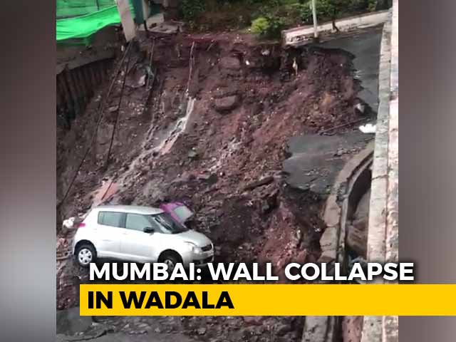 Cars Buried As Wall Of South Mumbai Complex Crashes After Heavy Rain
