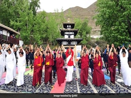 Nepal Marks Yoga Day At Muktinath Temple, 12,500 Feet Above Sea Level Nepal Marks Yoga Day At Muktinath Temple, 12,500 Feet Above Sea Level