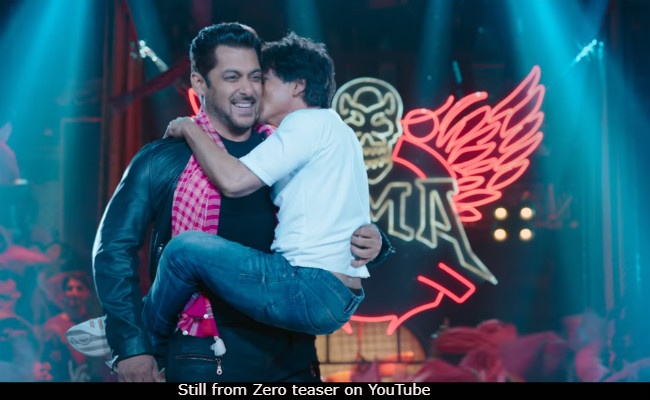 <I>Zero</i> Teaser: Shah Rukh And Salman Khan Replace Eid Hugs With Kisses And It's So Darn Cute
